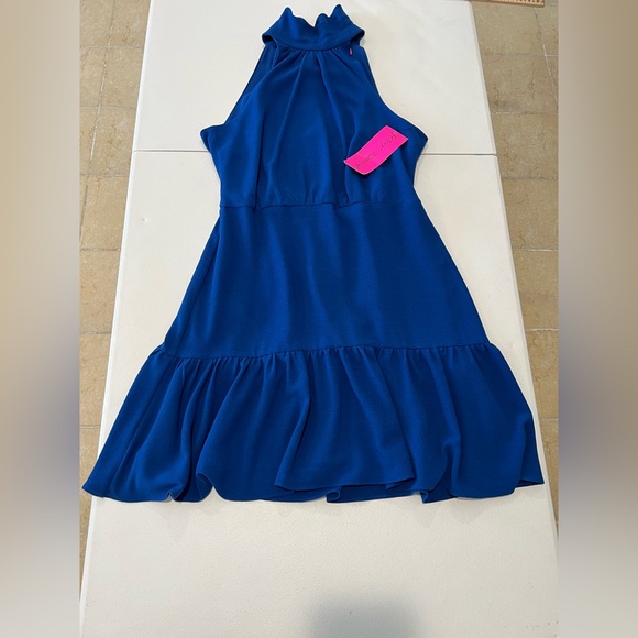 NWT Betsey Johnson Halter Dress Ocean Blue Size 14 - Picture 5 of 7